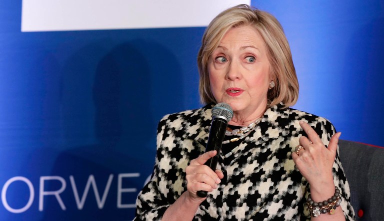 Hillary Clinton speaks at an event.