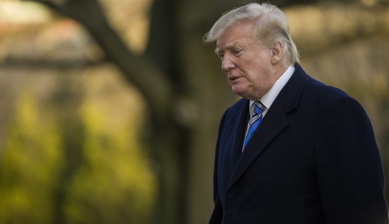 President Donald Trump walks on the South Lawn after stepping off Marine One at the White House, Sunday, March 10, 2019, in Washington. Trump is returning from a trip to Mar-a-Lago, in Palm Beach, Fla. 
