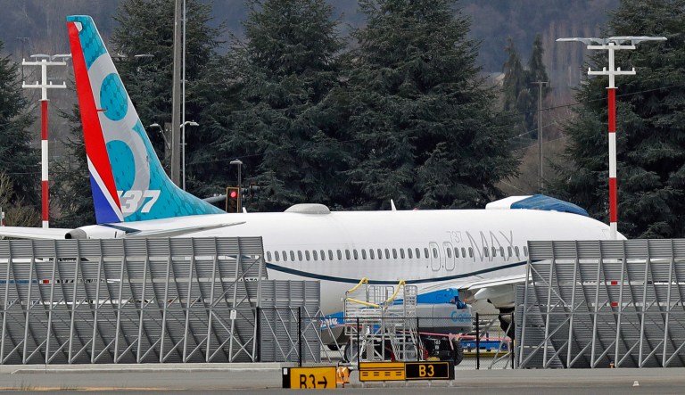 A Boeing 737 MAX 8 airplane sits parked at Boeing Field, Thursday, March 14, 2019, in Seattle.