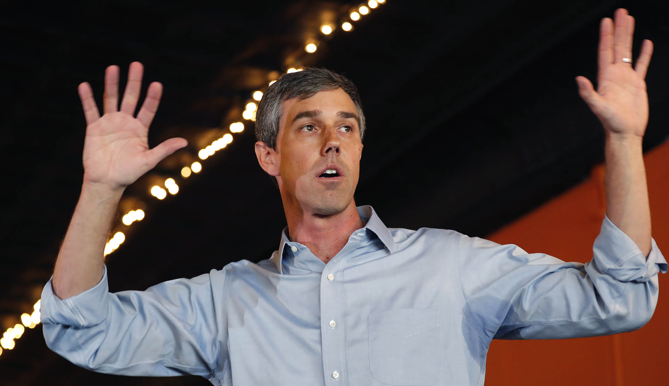 Former Texas Rep. Beto O'Rourke speaks.