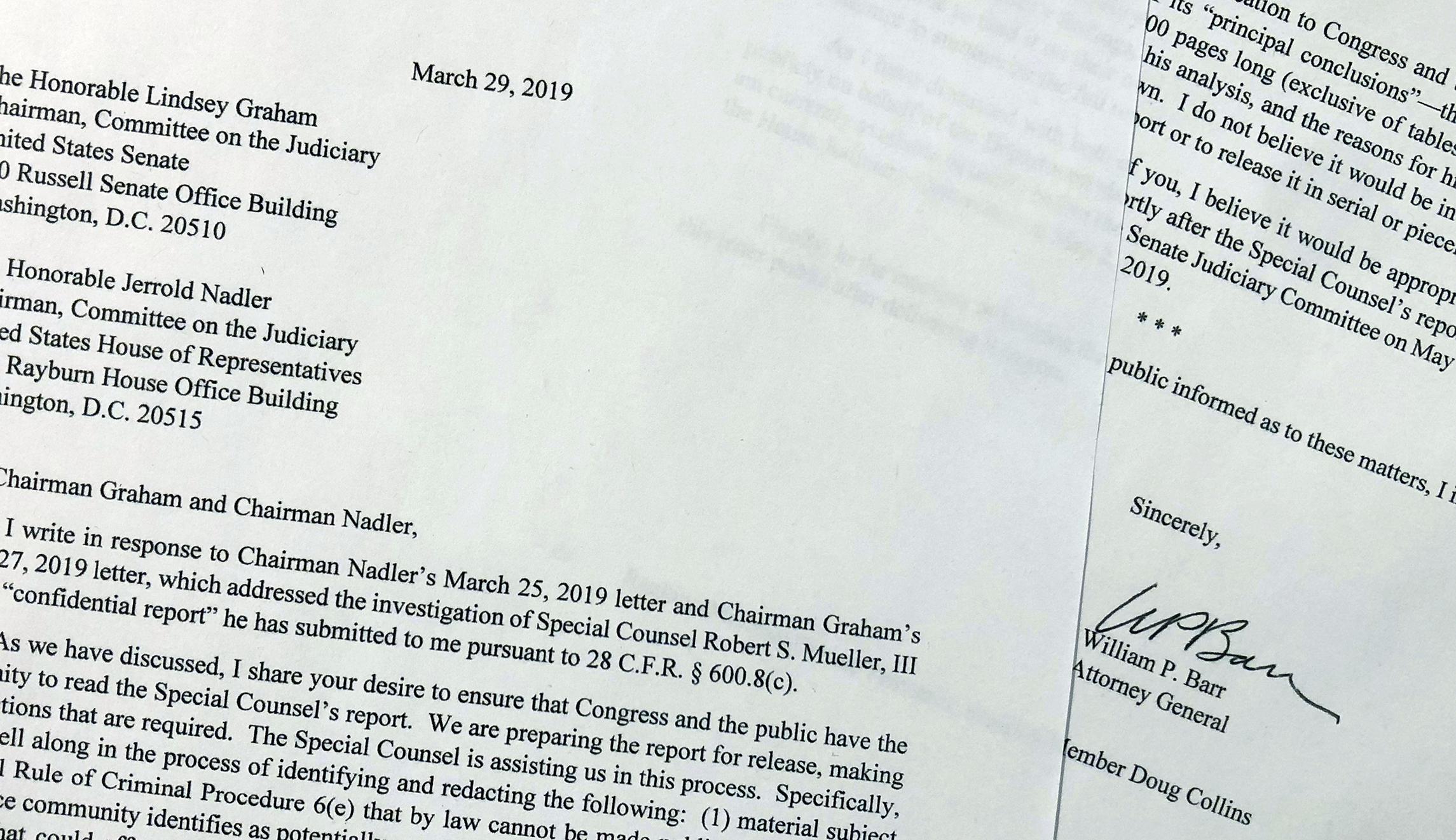 READ: AG Barr’s letter to leaders of the House and Senate Judiciary committees