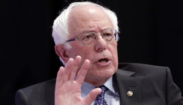 Democratic presidential candidate Sen. Bernie Sanders, I-Vt., answers questions during a presidential forum held by She The People on the Texas State University campus Wednesday, April 24, 2019, in Houston. 