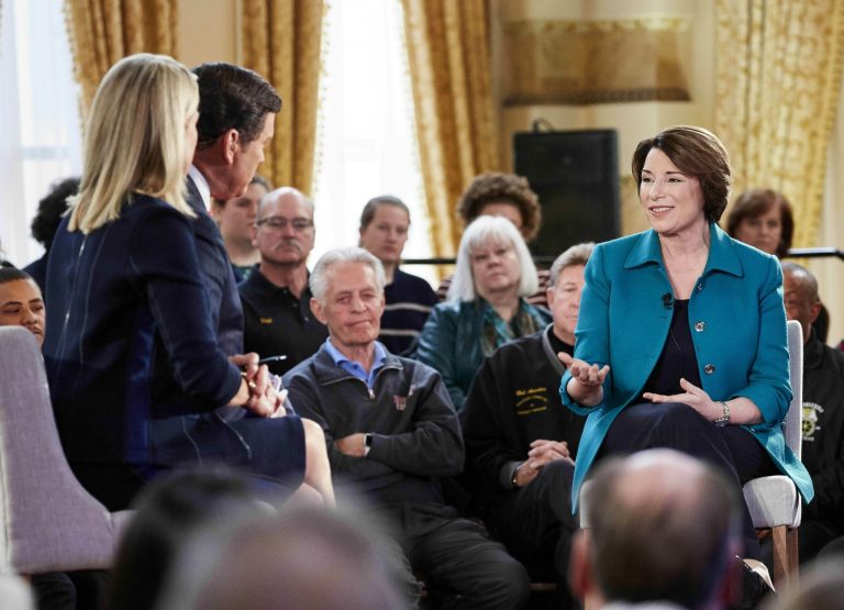 Democratic presidential candidate Sen. Amy Klobuchar, D-Minn., speaks.