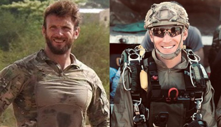 This photo provided Friday May 10, 2019 by the French army shows navy soldiers CÃ©dric de Pierrepont, left, and Alain Bertoncello. Two French soldiers have been killed in a military operation in the West African nation of Burkina Faso that freed four people from the U.S., France and South Korea who were kidnapped in neighboring Benin. 