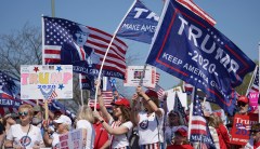 Japanese supporters of Trump march in the streets of Tokyo