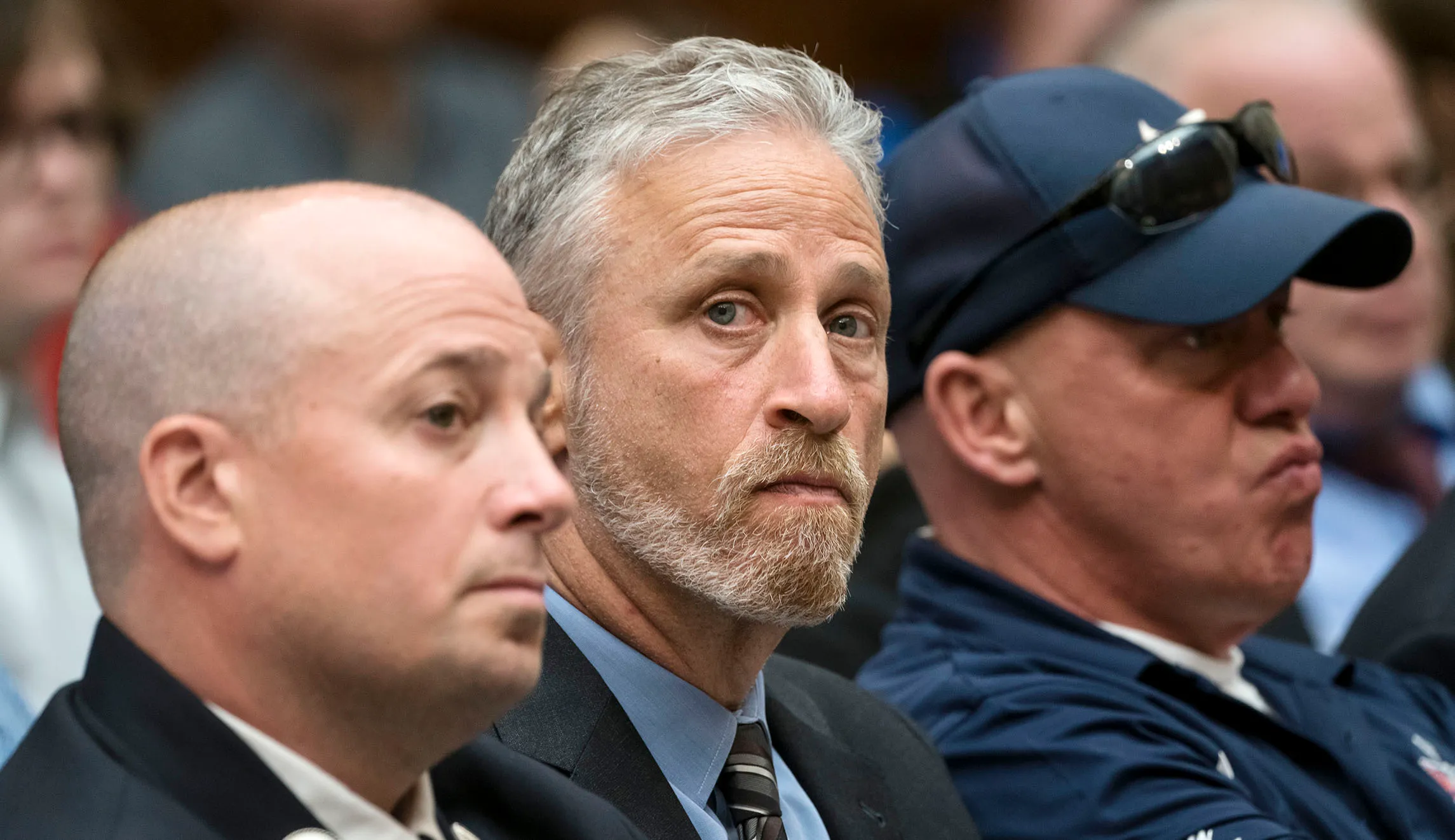 ‘Don’t make them beg for it’: Jon Stewart challenges McConnell to meet with 9/11 responders