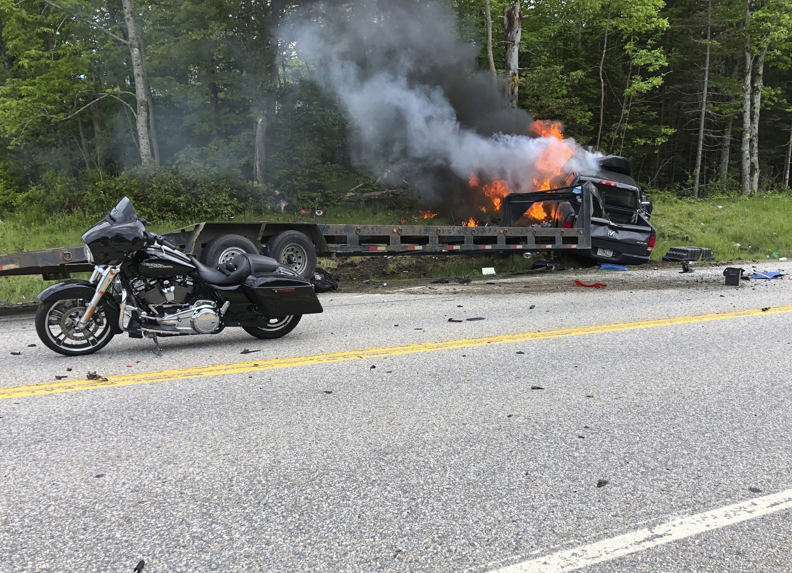 ‘Stay with me’: Heartbreaking scenes as seven bikers killed in Marine Corps motorcycle club crash