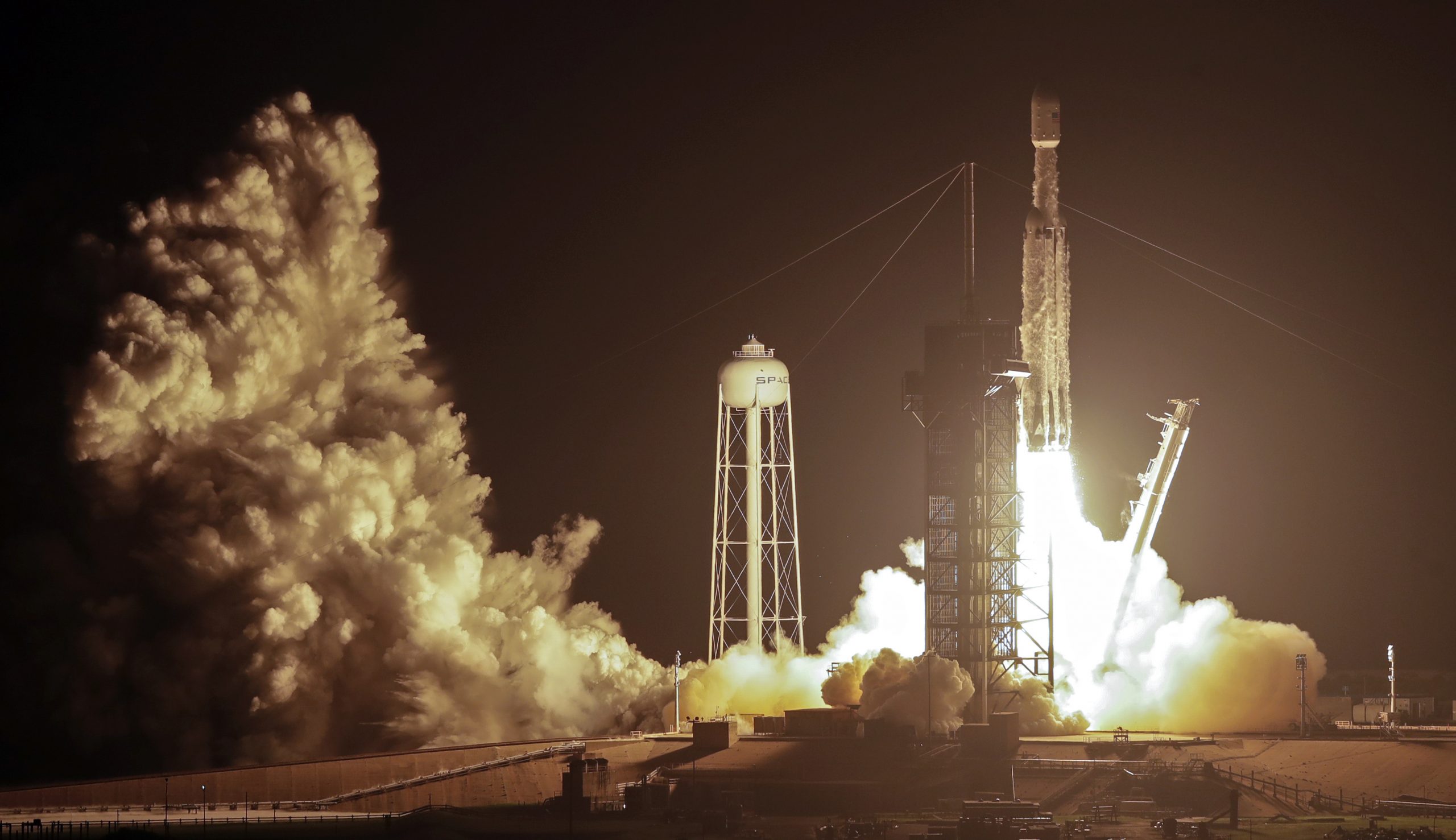 Falcon Heavy lifts off in SpaceX ‘most difficult launch ever’
