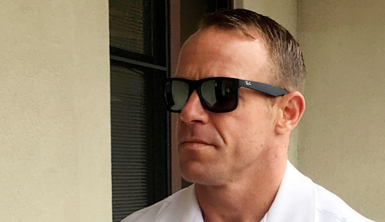 Navy Special Operations Chief Edward Gallagher arrives in court.