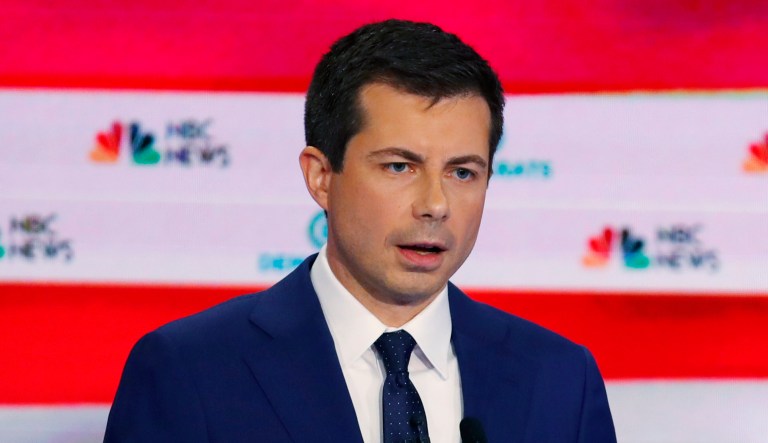Democratic presidential candidate South Bend Mayor Pete Buttigieg.