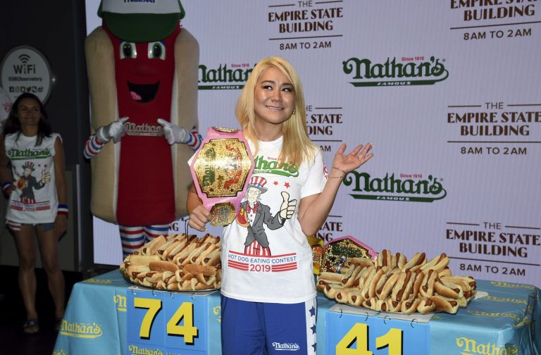 Miki Sudo swallows 31 hot dogs to win sixth Nathan’s contest in a row