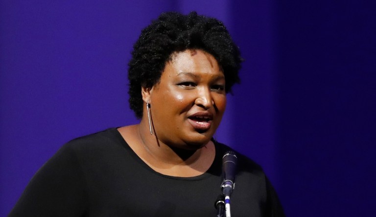 Former Georgia House Minority Leader Stacey Abrams addresses the 110th NAACP National Convention, Monday, July 22, 2019, in Detroit. 