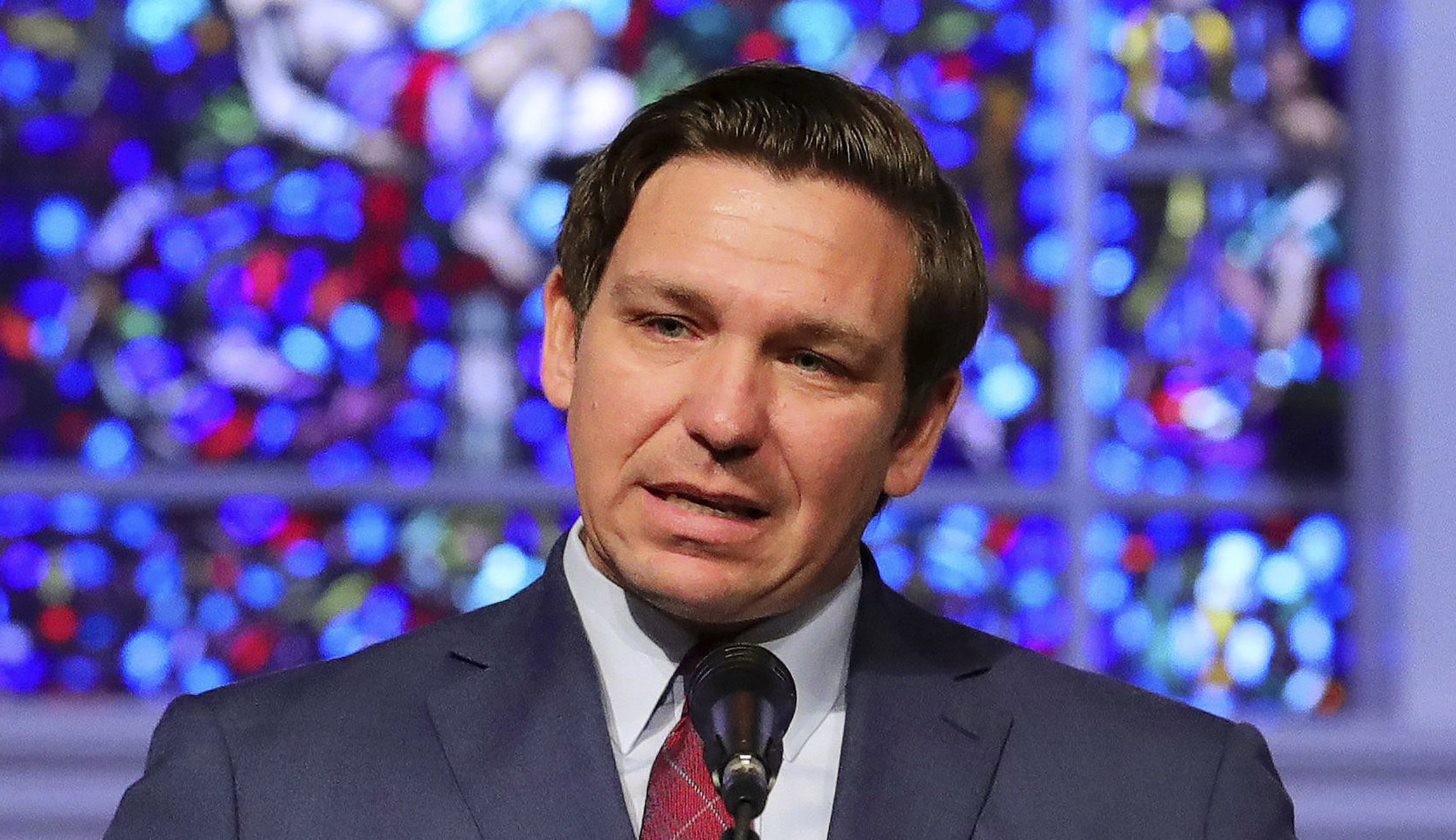 Florida Gov. Ron DeSantis speaks.