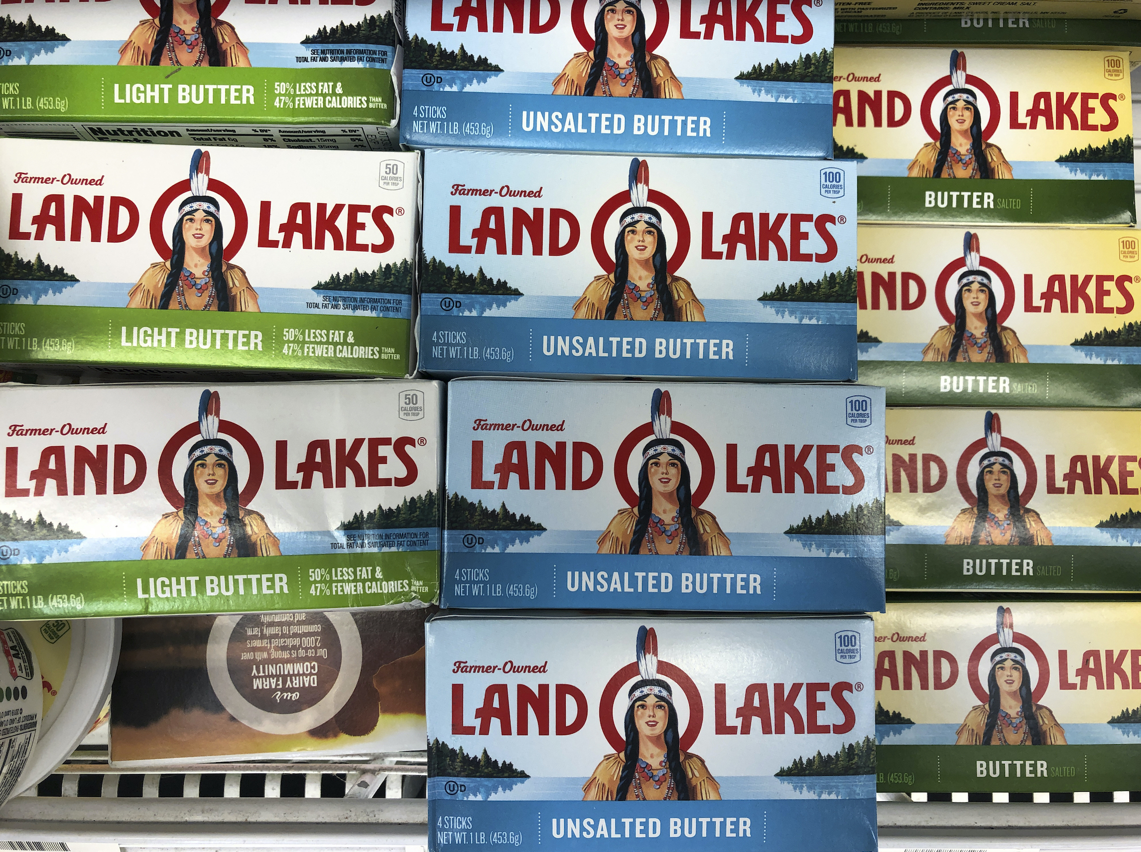 Packages of Land O'Lakes butter are shown at a grocery store on Nov. 12, 2019, in Doral, Florida.