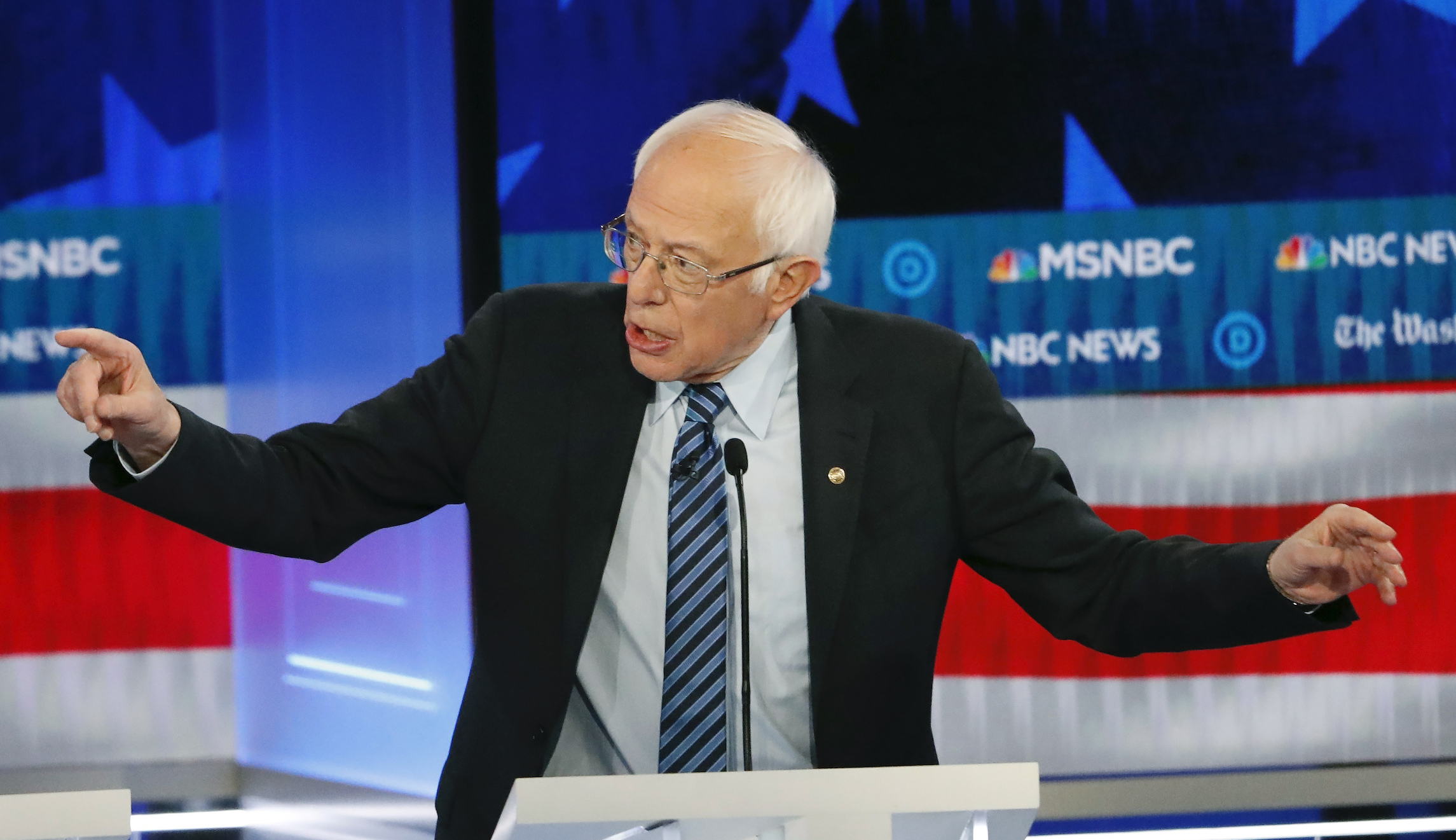 Bernie Sanders confronted about chants of ‘lock him up’ directed at Trump during rallies