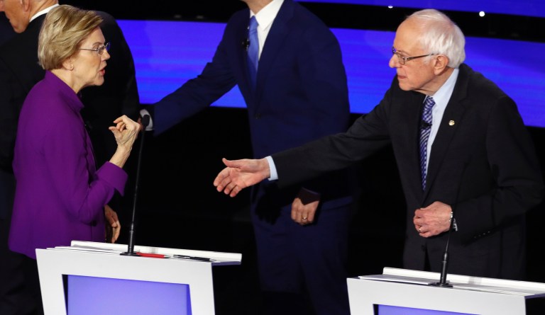 Warren punctures unity argument with Sanders spat