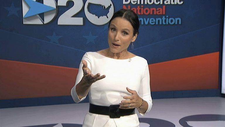 ‘Resistance comedy night’: Julia Louis-Dreyfus Democratic convention jokes fall flat