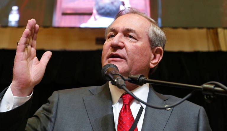 Former Virginia Gov. Jim Gilmore speaks.