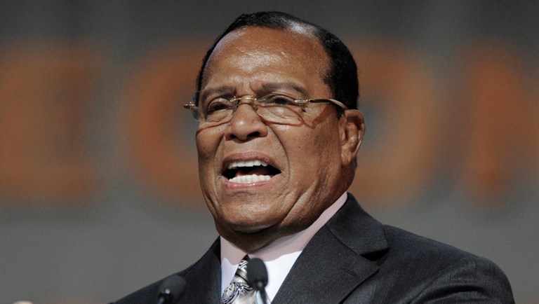 Minister Louis Farrakhan speaks during the Saviours' Day annual convention at the U.I.C. Pavilion in Chicago.