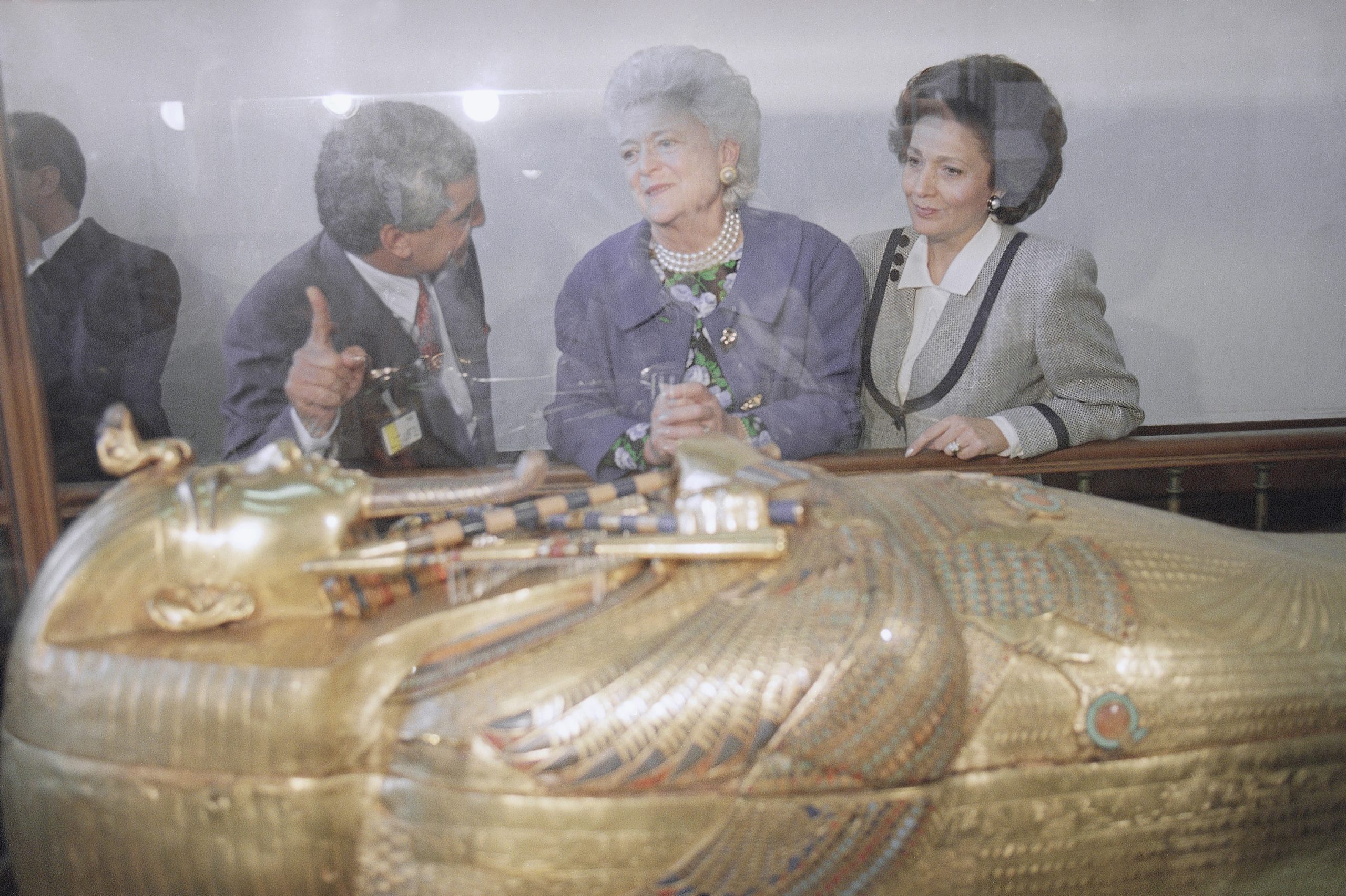 Barbara Bush at Tutankhanum Cairo 1990