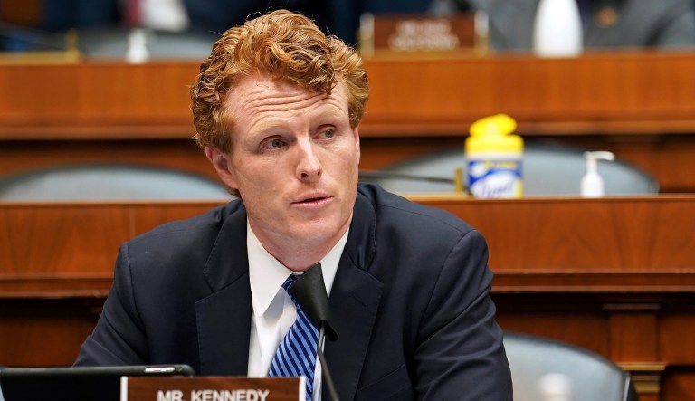 Joe Kennedy III heckled at event by would-be Ayanna Pressley Republican challenger