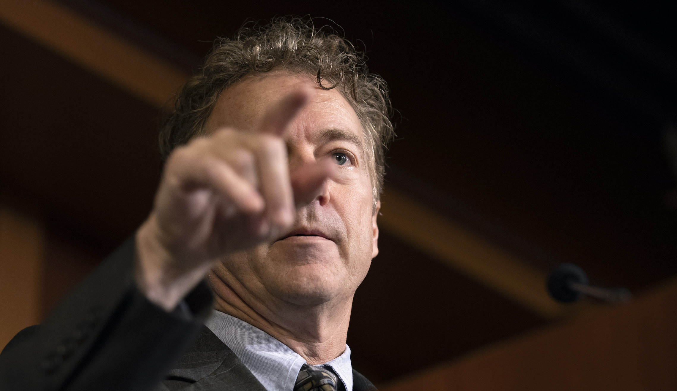 Rand Paul reads out his question naming alleged whistleblower Eric Ciaramella