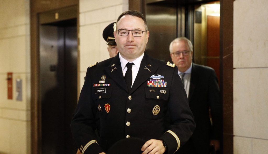 Ukraine whistleblower may have liaised with Vindman over Trump call