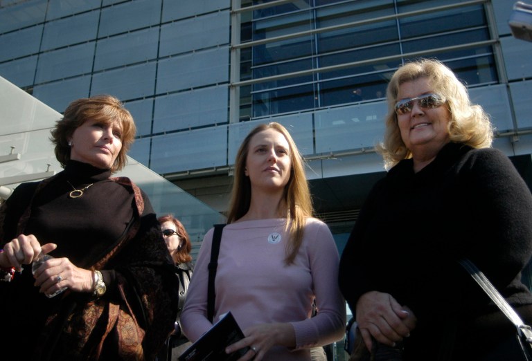 Kathleen Willey, left, Candice Jackson,  author of ``Their Lives: The Women Targeted by the Clinton Machine,