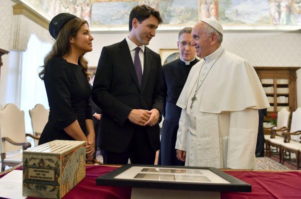 Trudeau says pope should apologize to indigenous people on Canadian soil