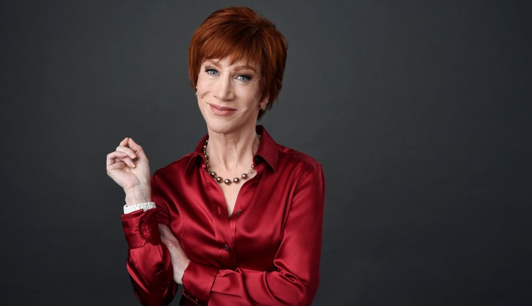 Comedian Kathy Griffin poses for a portrait in Los Angeles to promote her upcoming âThe Laugh Your Head Off World Tour.  