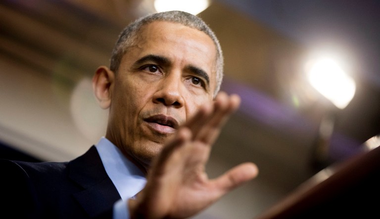In this Dec. 16, 2016, photo, President Barack Obama speaks to the media during a news conference at the White House in Washington. The Trump administration isn't the first to grapple with the question of how to handle tens of thousands of immigrant families arriving on the U.S.-Mexico border. Four years ago, Obama faced a similar crisis when record numbers of Central American immigrants fleeing violence began showing up at the border. Officials had to deal with the same court case the current administration began fighting Thursday, June 21, 2018, a day after President Donald Trump issued a new executive order on the treatment of migrants.