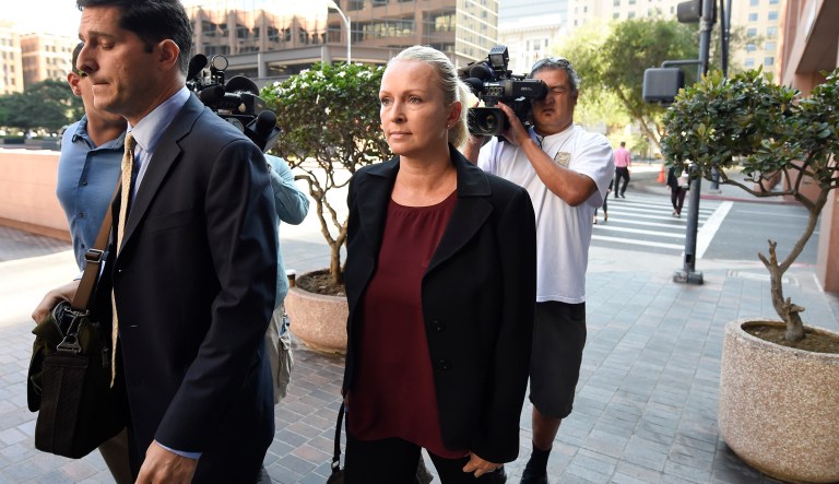 Margaret Hunter, the wife of U.S. Rep. Duncan Hunter, arrives for an arraignment hearing. Hunter and his wife were indicted this week on federal charges that they used more than $250,000 in campaign funds for personal expenses, prosecutors said. 