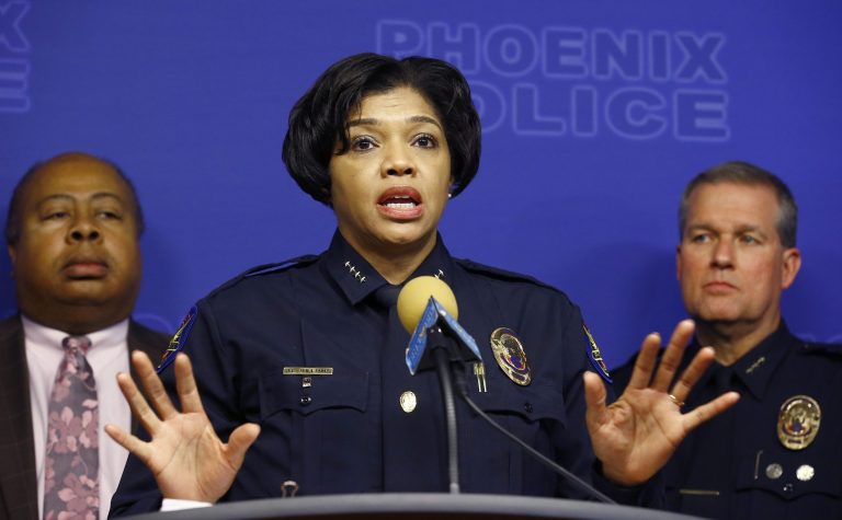 Five officers and one woman injured in barricaded standoff with Phoenix police