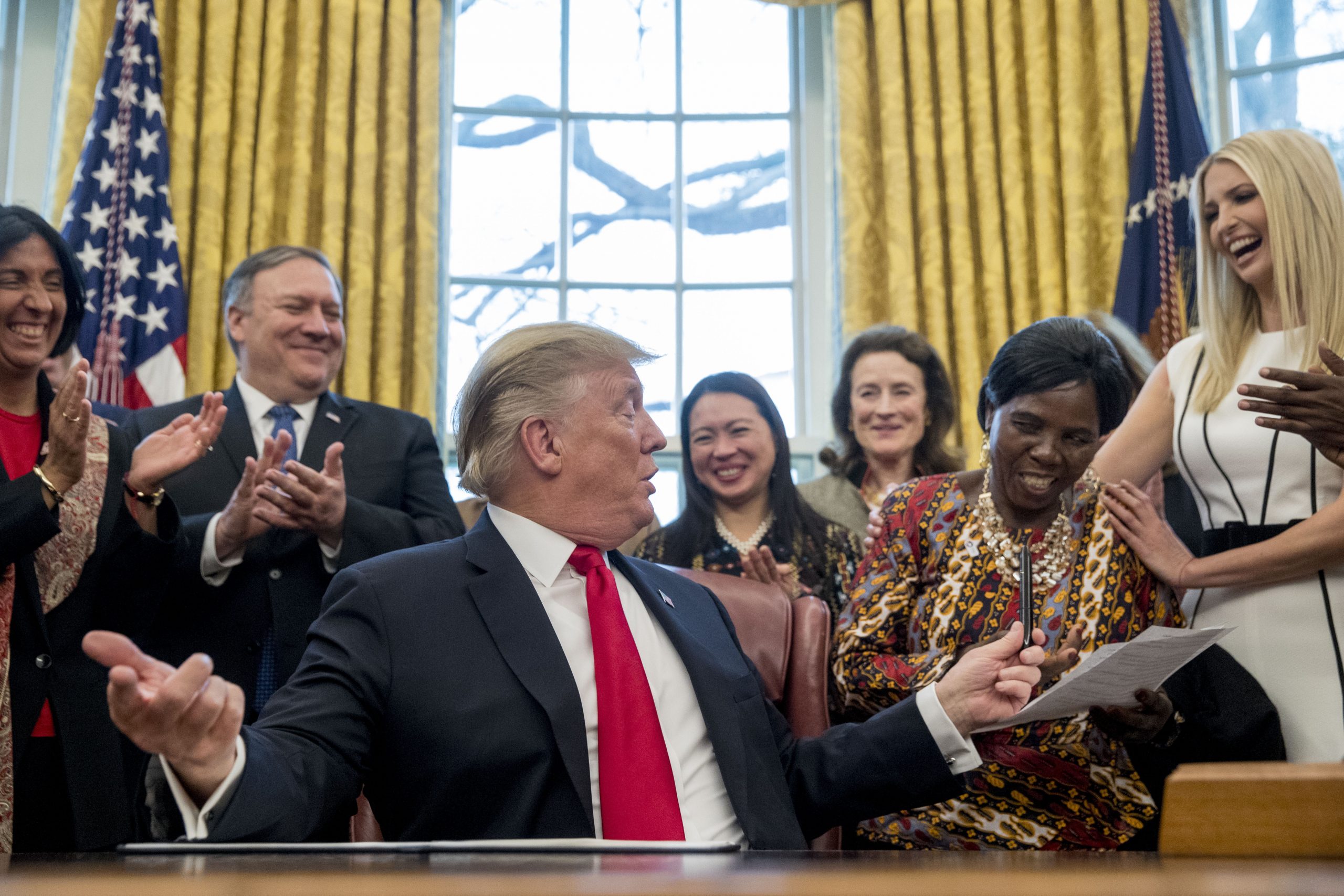 Donald Trump, Mike Pompeo, Ivanka Trump, Ella Zande