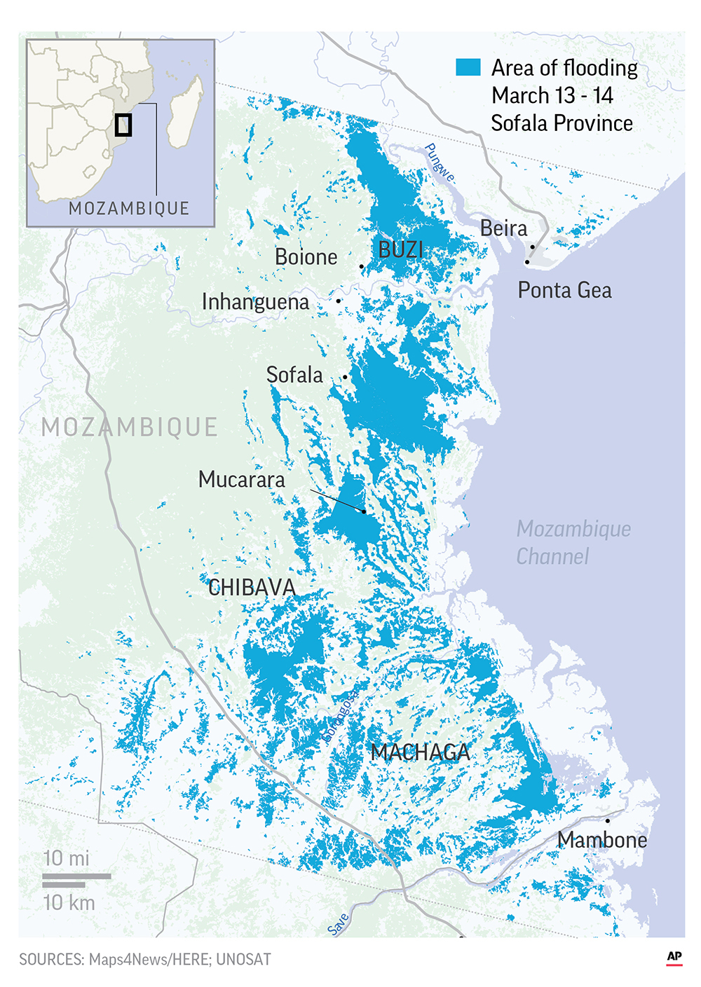 MOZAMBIQUE CYCLONE FLOODING