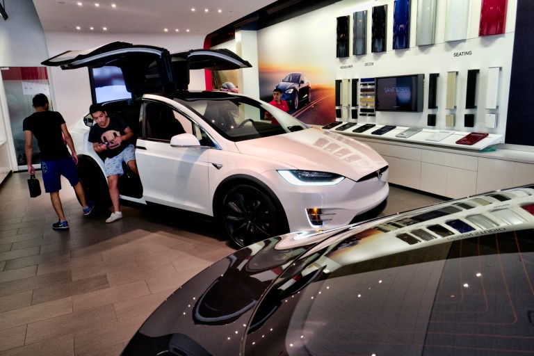 An Exelon EV charging station on display during the Washington, D.C. Auto Show at Walter E. Washington Convention Center on January 19, 2023. 