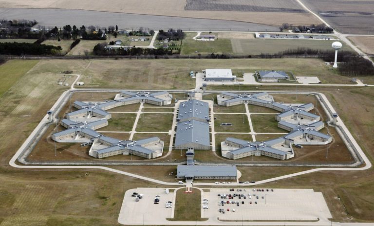 FILE - In this Monday, Nov. 16, 2009 file photo, an aerial view of the vacant Thomson Correctional Center is seen in Thomson, Ill., before that state sold it to the Bureau of Prisons. (AP Photo/Charles Rex Arbogast, File)