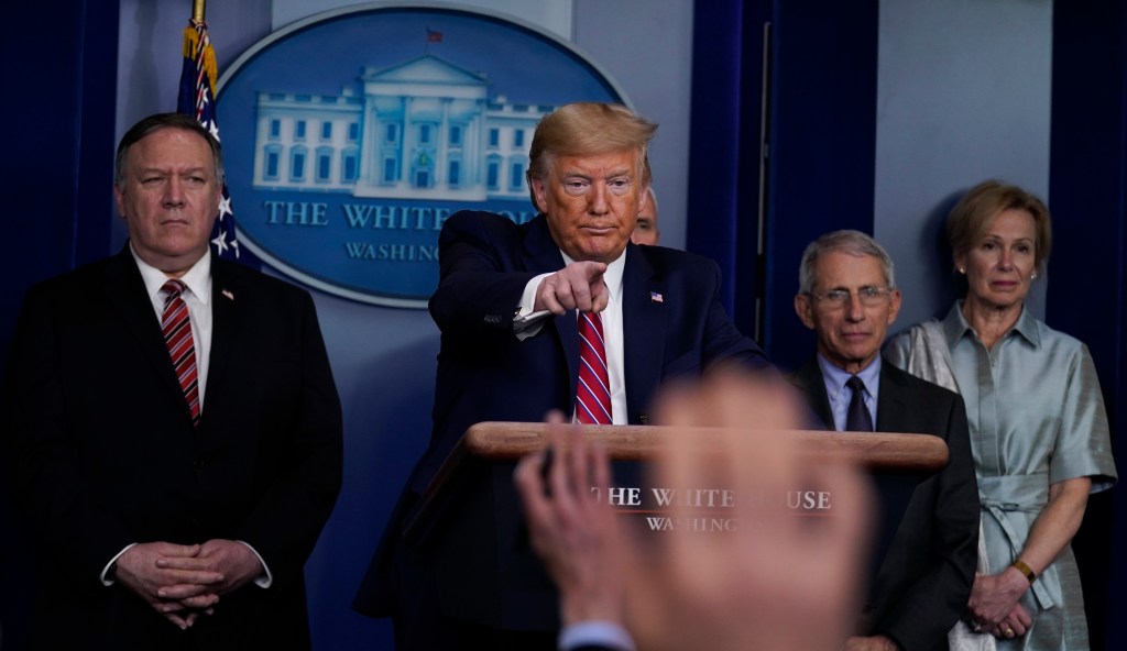 Trump’s coronavirus press briefings need to go virtual because he’s putting himself and others at risk