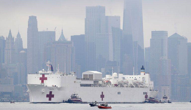 Ventilators sit idle as Navy hospital ships and Army field hospitals refuse COVID-19 patients