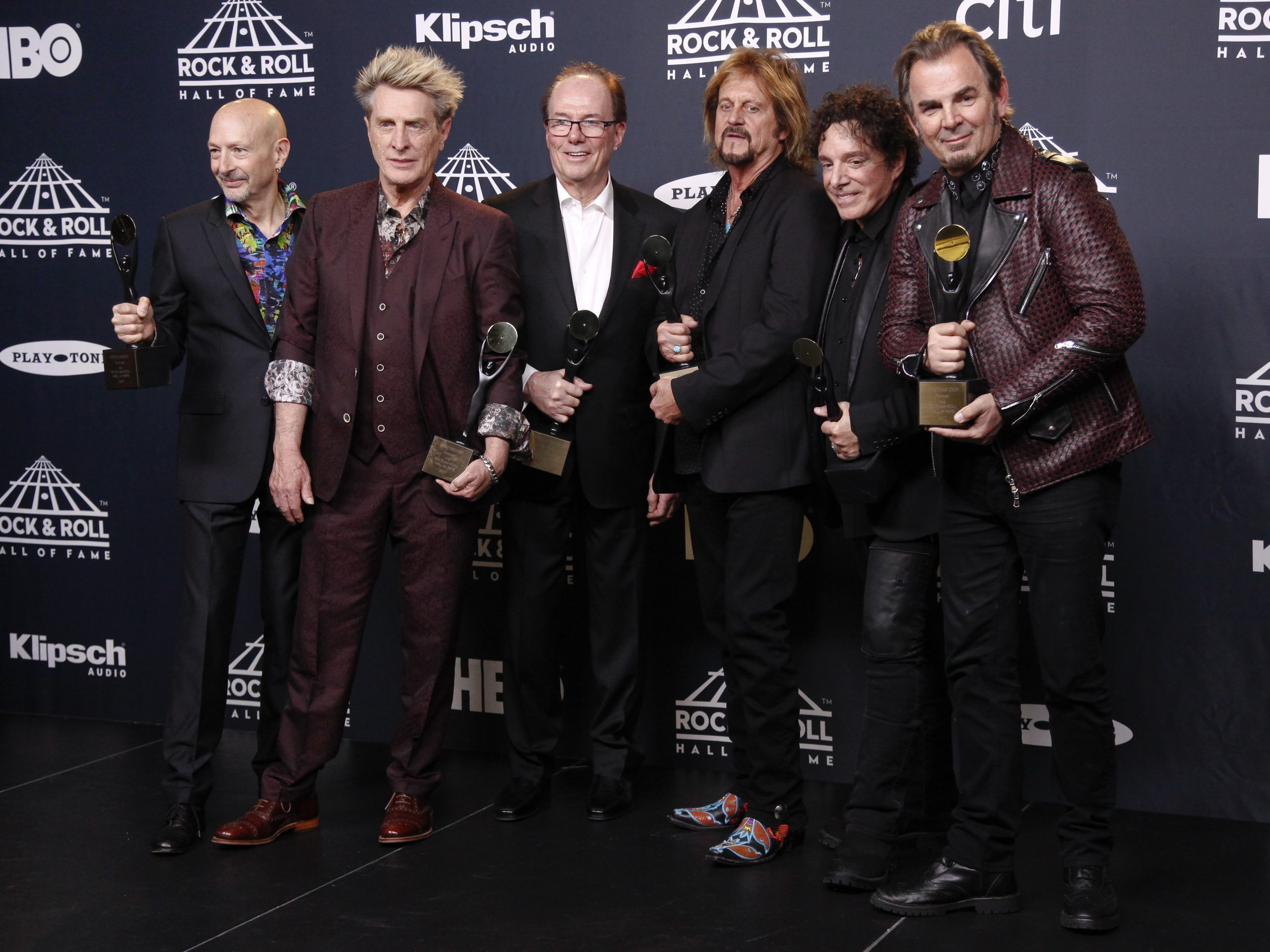 Steve Smith, Ross Valory, Aynsley Dunbar, Gregg Rolie, Neal Schon, Jonathan Cain