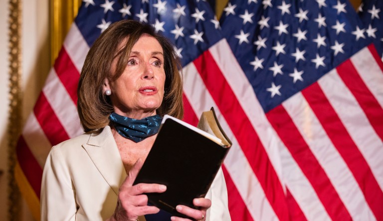 Nancy Pelosi lifts Bible and quotes scripture while urging Trump to ‘heal’ the country