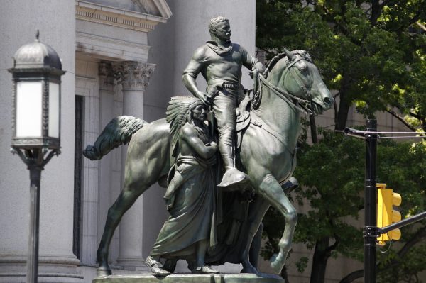 Theodore Roosevelt statue doused in blood-red paint