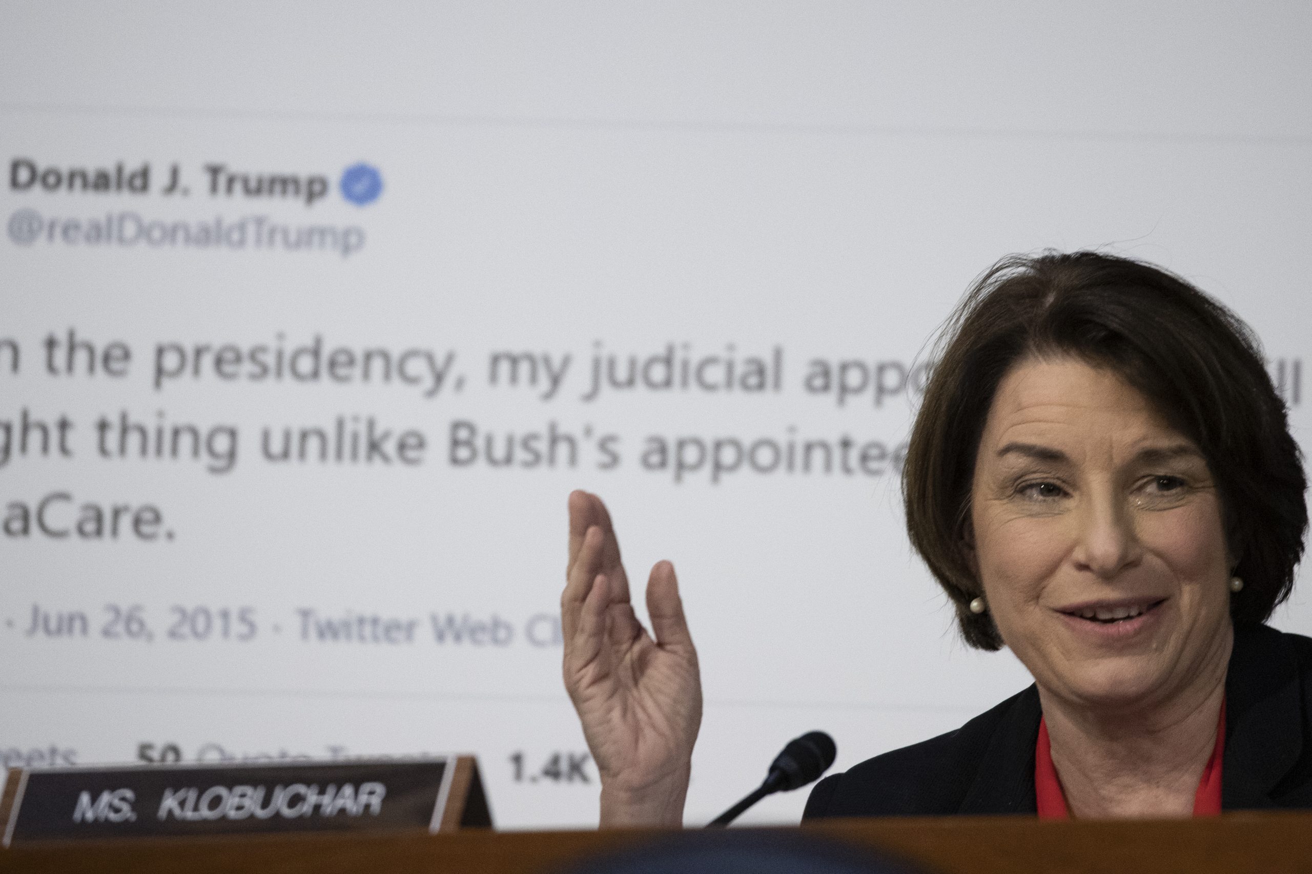 Amy Klobuchar prefers that unelected judges write election laws