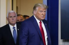 Trump touts vaccines and Dow Jones passing 30,000 in surprise White House statement