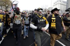 Four stabbed and 23 arrested in DC clash between Proud Boys and antifa