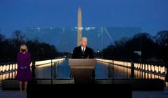 Biden leads COVID-19 service with sunset tribute to 400,000 dead