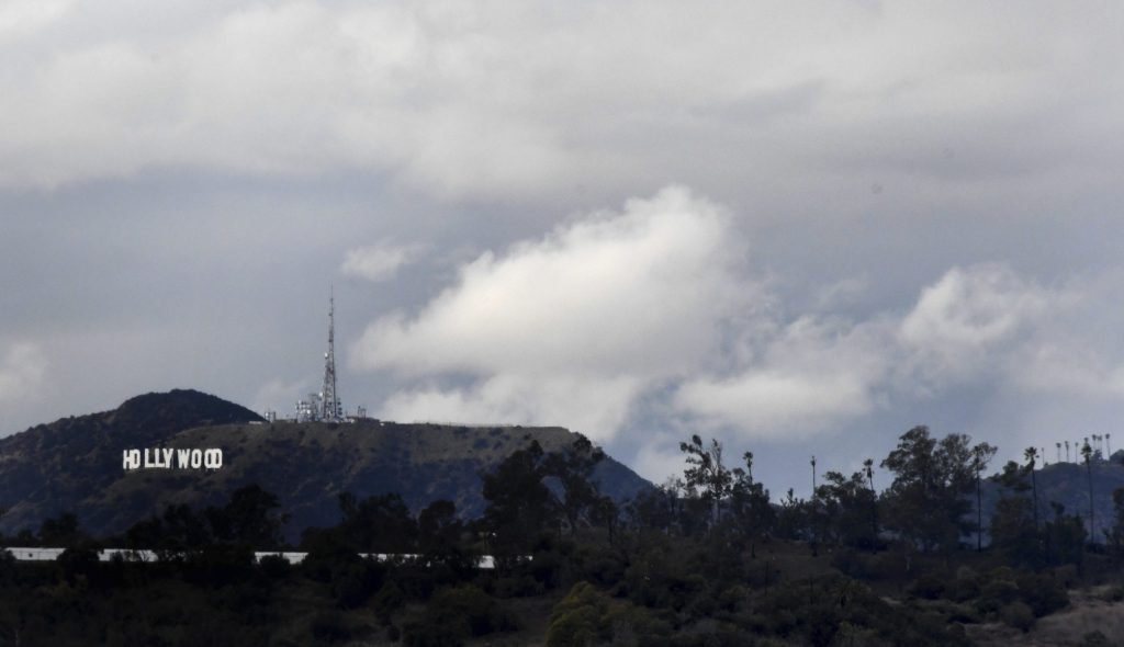 Six arrested after Hollywood sign changed to read ‘Hollyboob’