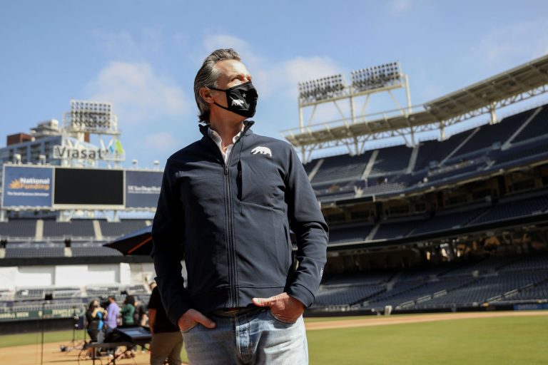 Newsom has ‘all the confidence in the world’ that fans will be able to attend MLB opening day in person