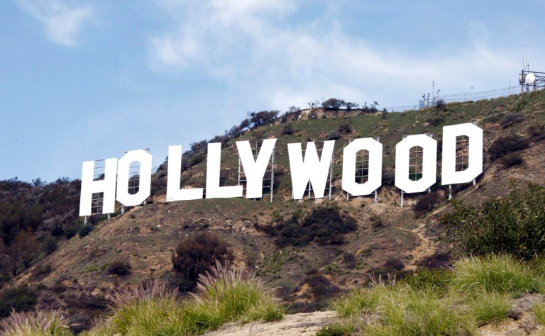 Three arrested after image of cow head hung on Hollywood sign