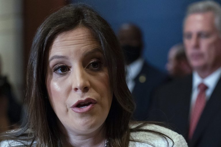 Elise Stefanik says Liz Cheney is ‘looking backwards’ with attacks on Trump